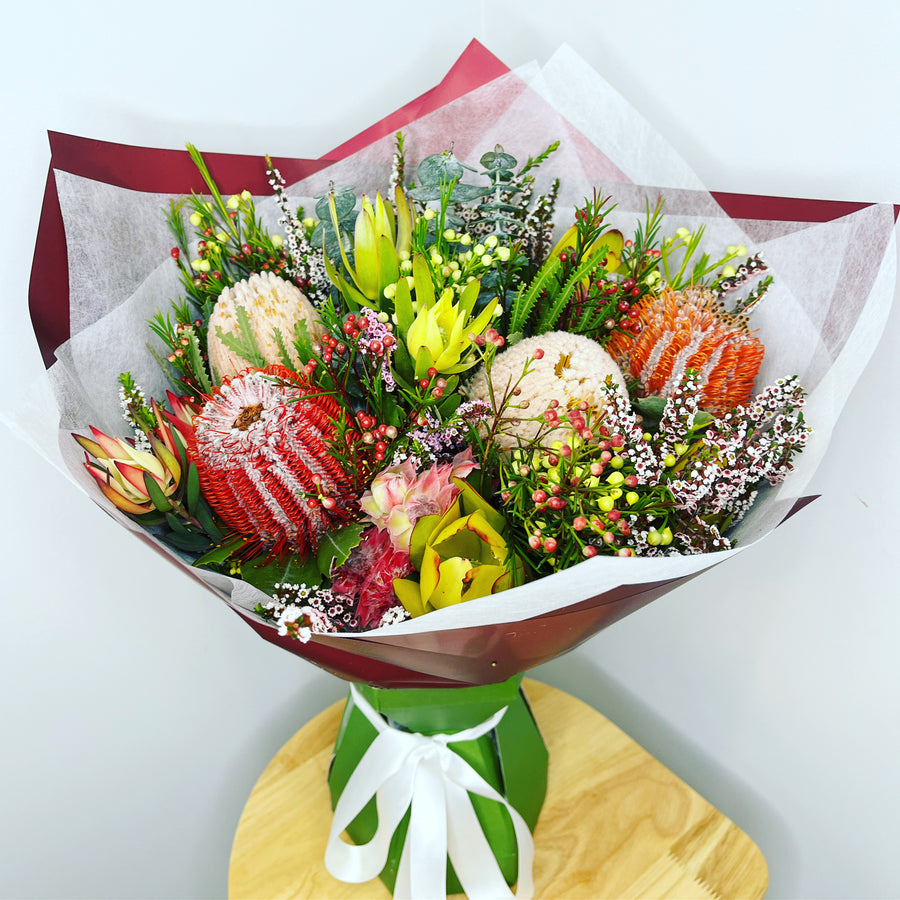 Native, Banksia, fresh native flowers, sympathy flowers, delivery, 