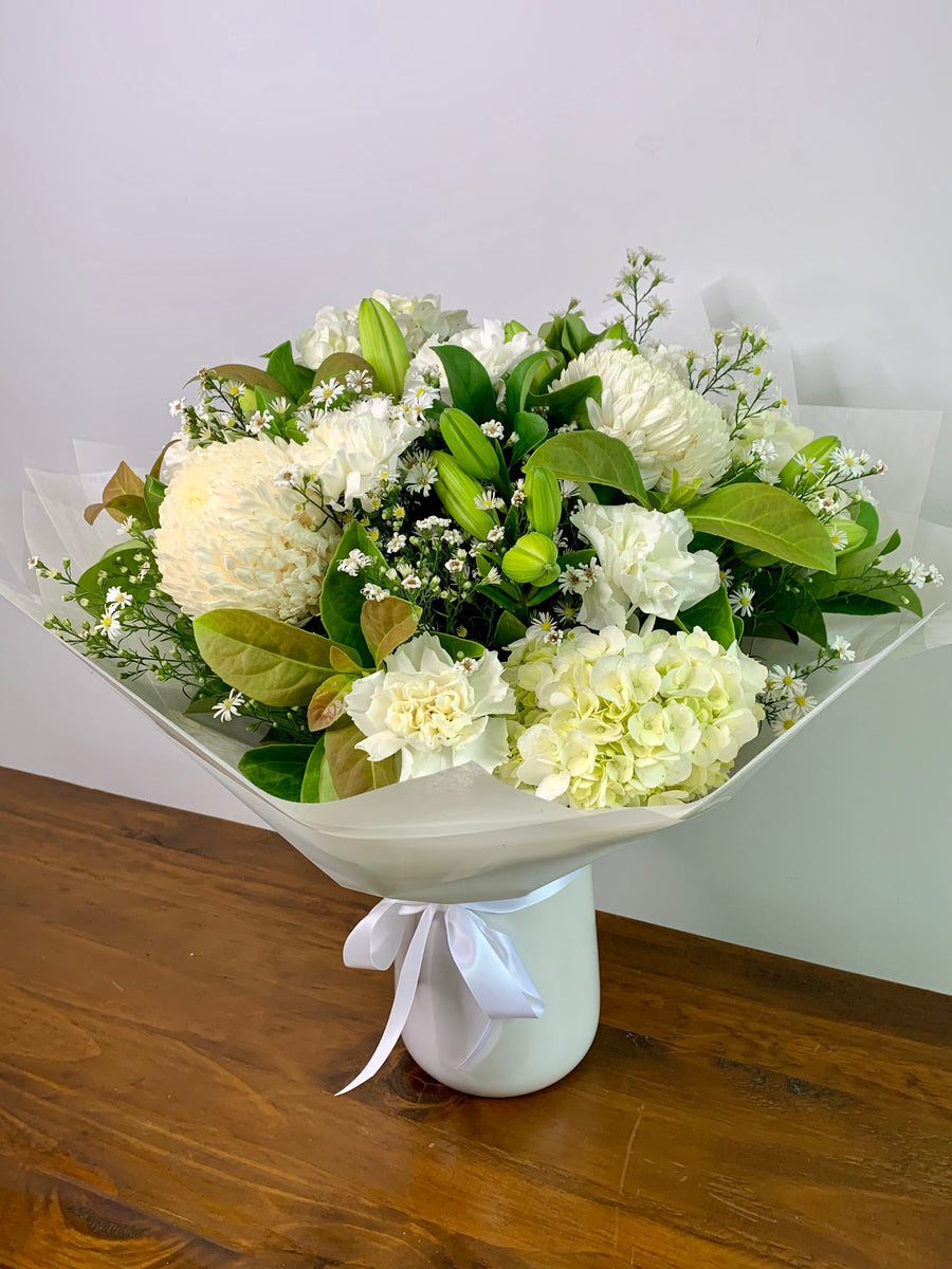 Special order, Condolence arrangement, Deluxe bouquet, flowers delivery Middle Park