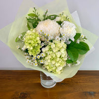 White flowers, fresh flowers, hydrangea, Disbud, Carnation, Classic 